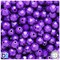 BeadTin Plum Neon Bright 10mm Faceted Round Plastic Craft Beads (225pcs)